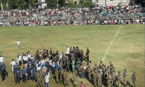 কক্সবাজারে ফুটবল ফাইনাল ম্যাচে সংঘর্ষ, স্থগিত খেলা