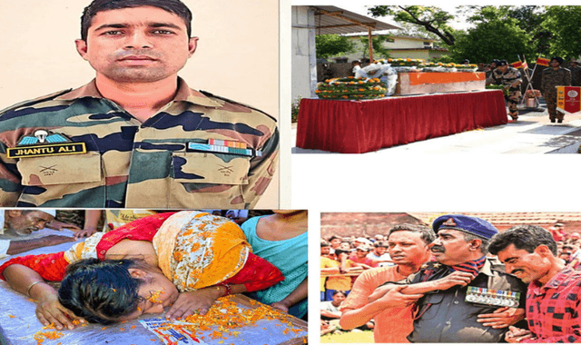 জম্মু-কাশ্মীরে শহীদ হলেন নদিয়ার ঝন্টু,শেষ বিদায়ে অনুপস্থিত গেরুয়া শিবির