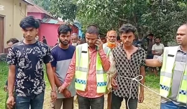মাধবপুরে গরু চোর সন্দেহে তিন যুবক আটক, পুলিশে সোপর্দ
