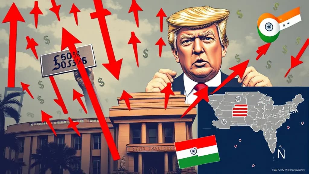 ভারতের রপ্তানিতে ট্রাম্পের শুল্ক-বোমা, শেয়ারবাজারে ধস