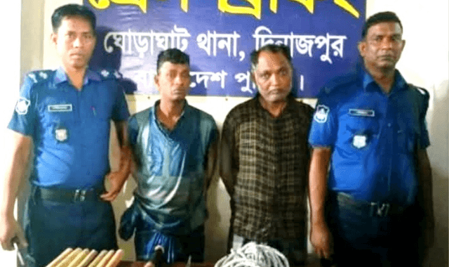 ঘোড়াঘাটে পুলিশের টহল গাড়িতে ডাকাতির চেষ্টা, আটক ২