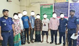 বড়লেখায় সাজাপ্রাপ্তসহ ৯ আসামি এক রাতে গ্রেফতার