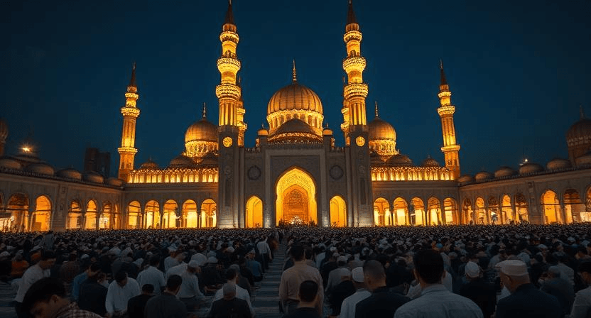 শবে কদরের রাতে রাজধানীর মসজিদে মুসল্লিদের ঢল