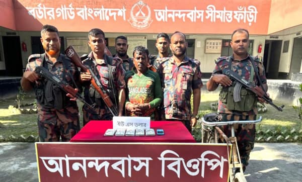 মেহেরপুর সীমান্তে ৫১ হাজার ডলারসহ চোরাকারবারী আটক
