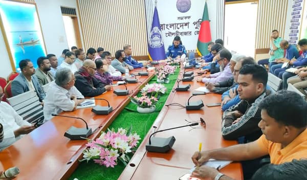 মৌলভীবাজারে পুলিশ সুপারের সঙ্গে সাংবাদিকদের মতবিনিময়