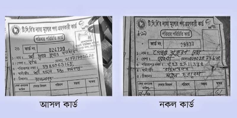 মেহেরপুরে ১৩০০ নকল কার্ডে টিসিবির পণ্য হাতানোর চেষ্টা!