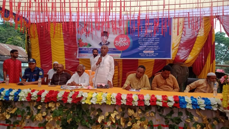 নেত্রকোণার শেখ রাসেল স্মৃতি পাঠাগার ও শহীদ মিনার পুন:সংস্কারের উদ্বোধন