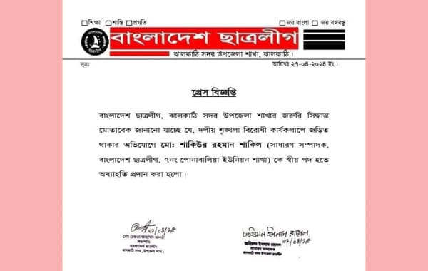 ঝালকাঠিতে উপজেলা নির্বাচন ঘিরে বহিষ্কারের হিড়িক!