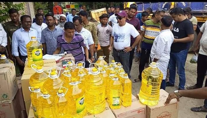 ফরিদপুরে প্রায় ৫ হাজার লিটার সয়াবিন তেল জব্দ