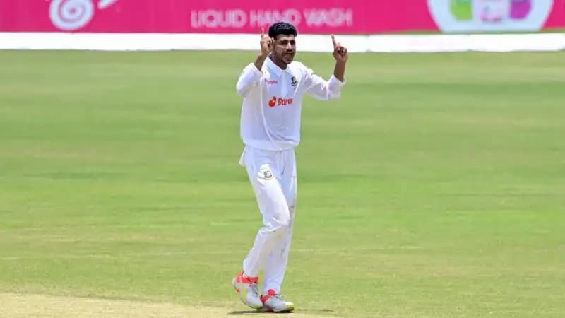 ১৯৯ রানেই ম্যাথিউসের বিদায় , নাঈমের ঝুলিতে ৬ উইকেট