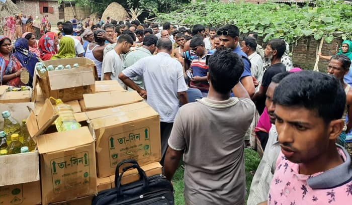 গোয়াল ঘর থেকে ৭’শ লিটার সয়াবিন তেল জব্দ