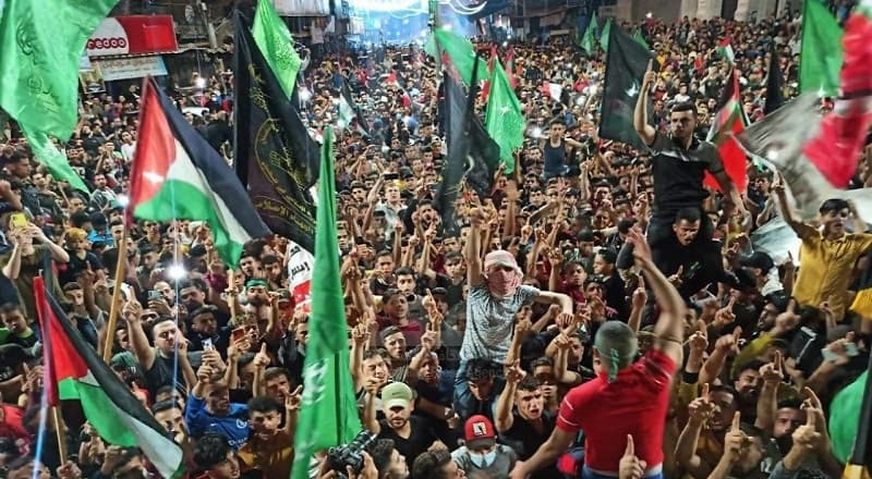 ফিলিস্তিনে বিজয় মিছিলে ঈদের খুতবা