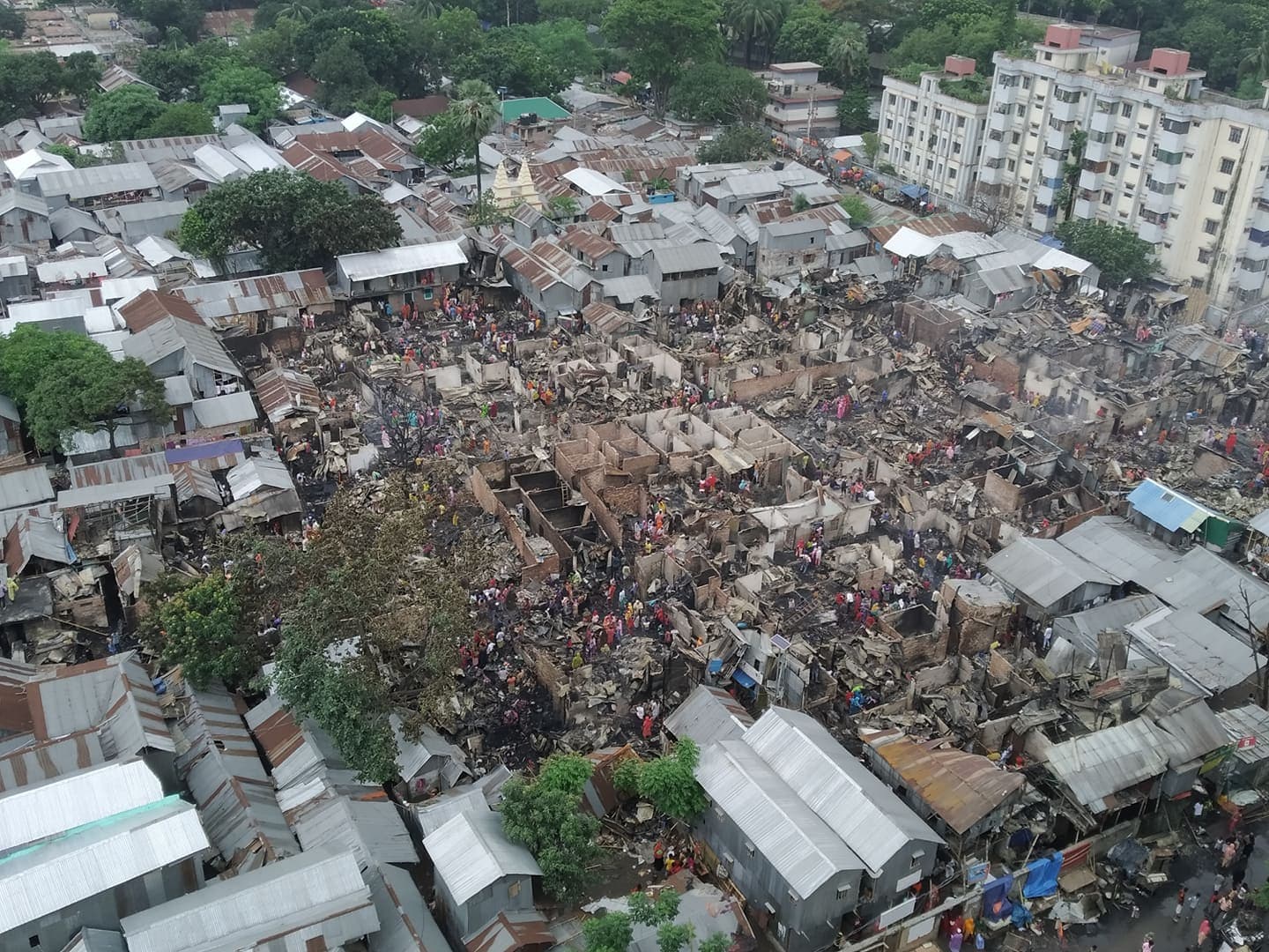 বস্তিতে আগুনের ঘটনায় তদন্ত কমিটি