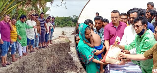 ৫ শতাধিক বানভাসি মানুষকে খাদ্য সহয়তা