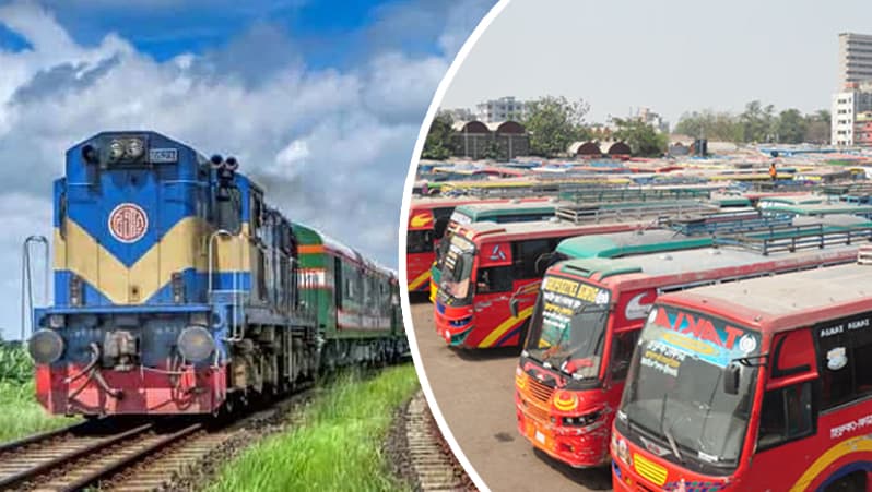 বাস ট্রেন বন্ধ এক সপ্তাহ