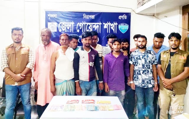 নোয়াখালীতে ১৪ জুয়াড়িসহ গ্রেফতার ৩৪