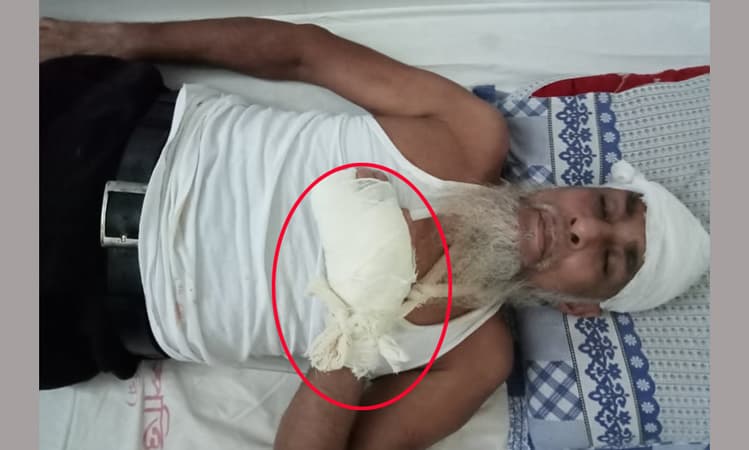 বরিশালে প্রতিবেশীর হামলায় বৃদ্ধার হাতের আঙ্গুল কর্তন