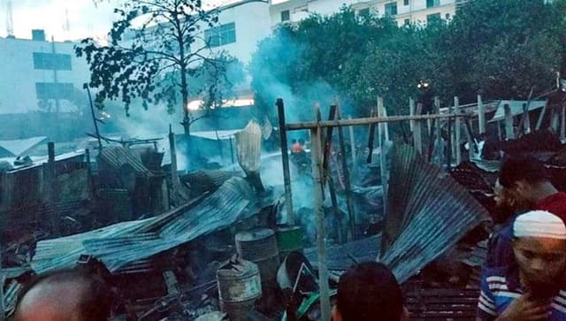 আশুলিয়ায় শ্রমিক কলোনিতে অগ্নিকান্ড