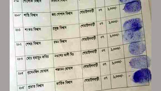 নড়াইলে সরকারি নগদ অর্থ সহায়তা আত্মসাৎ করলেন মেম্বার !
