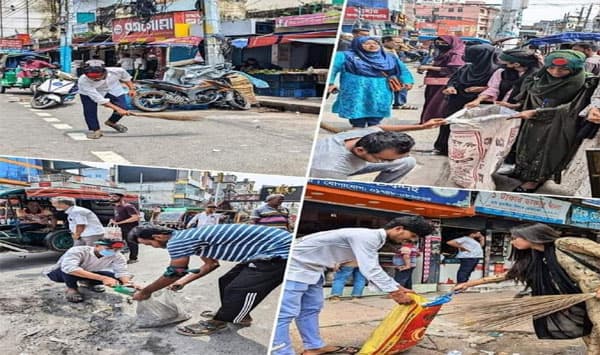 সারাদেশে ট্রাফিক নিয়ন্ত্রণ ও পরিচ্ছন্নতার কাজে নেমেছেন শিক্ষার্থীরা