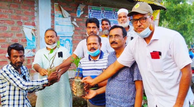 ধামইরহাটে রোপিত হলো পিড়লের চারা