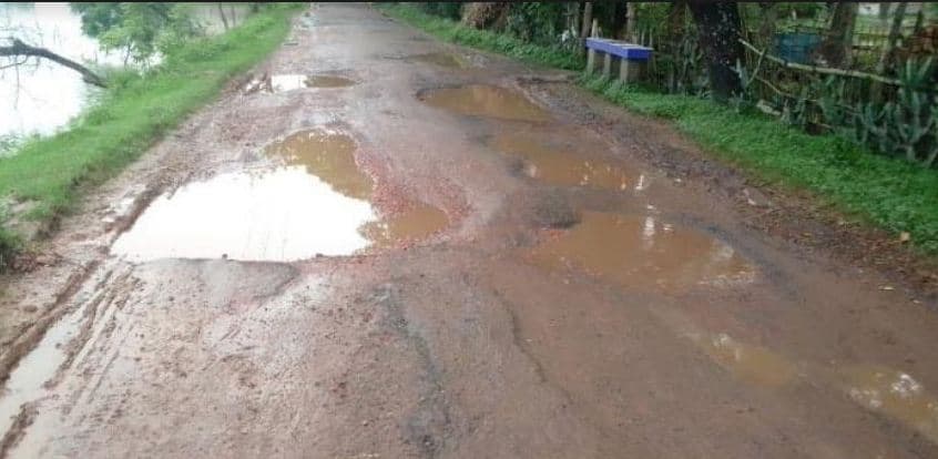 আশাশুনির বুধহাটা টু নৈকাটি সড়কের বেহাল দশা॥