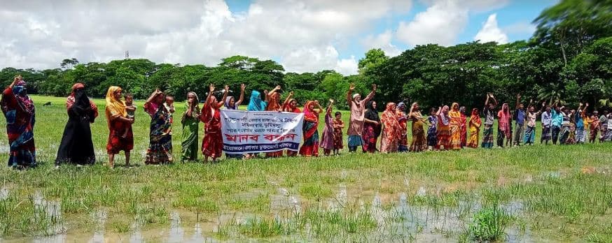 রাঙ্গাবালীতে ভিটেবাড়ি ও কৃষি জমি রক্ষার দাবি পাঁচ পরিবারের