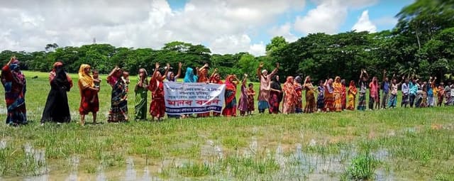 রাঙ্গাবালীতে ভিটেবাড়ি ও কৃষি জমি রক্ষার দাবি পাঁচ পরিবারের