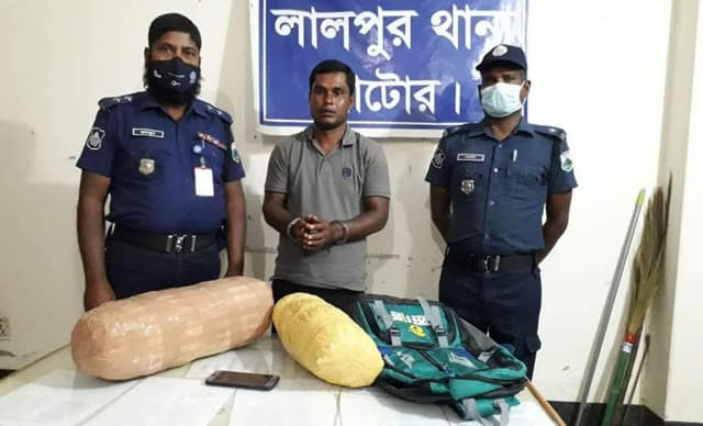 লালপুরে ৬ কেজি গাঁজাসহ আটক-১