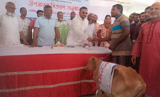 লালমোহনে বকনা বাছুর পেলো ১৭ জেলে