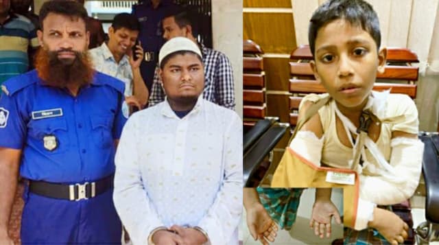 মাদ্রাসায় শিক্ষক নির্যাতনে হাত ভাঙ্গার অভিযোগে গ্রেফতার শিক্ষক