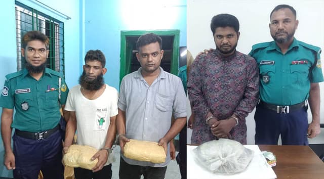 বরিশালে পৃথক অভিযানে ৪ মাদক কারবারি আটক, গাঁজা উদ্ধার