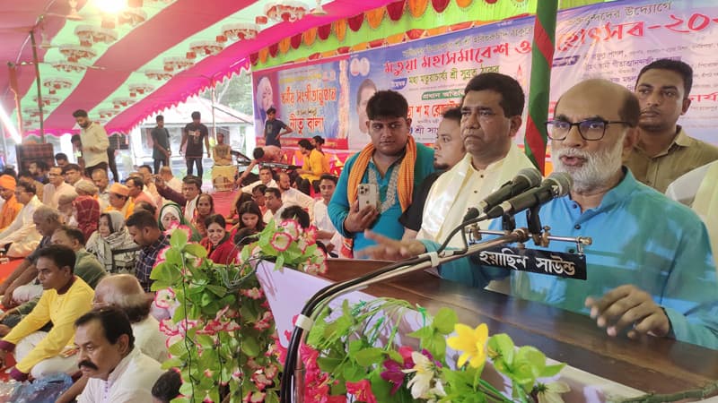 বিএনপি-জামায়াত ক্ষমতায় আসলে সনাতন ধর্মাবলম্বীদের নিরাপত্তা থাকে না: শ.ম রেজাউল