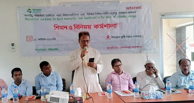 কলাপাড়ায় প্রান্তিক নারী কৃষকদের শিখন ও বিনিময় কর্মশালা