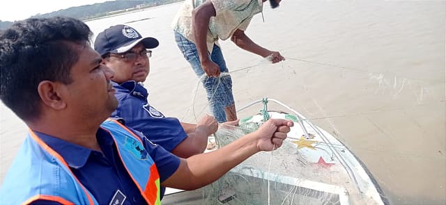 বরিশালে ৩৭৬ কেজি ইলিশ সহ আটক ৫৩