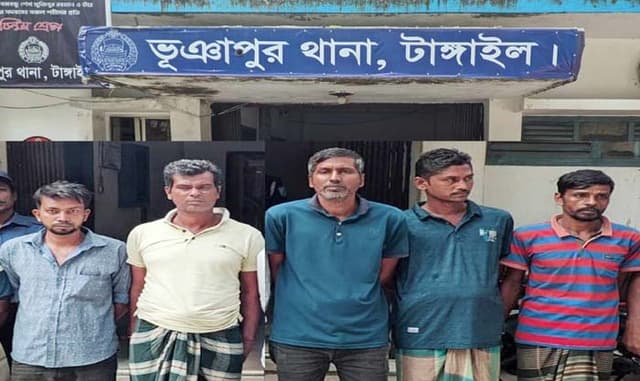 ভূঞাপুরে ডাকাতির প্রস্তুতিকালে গ্রেপ্তার ৫