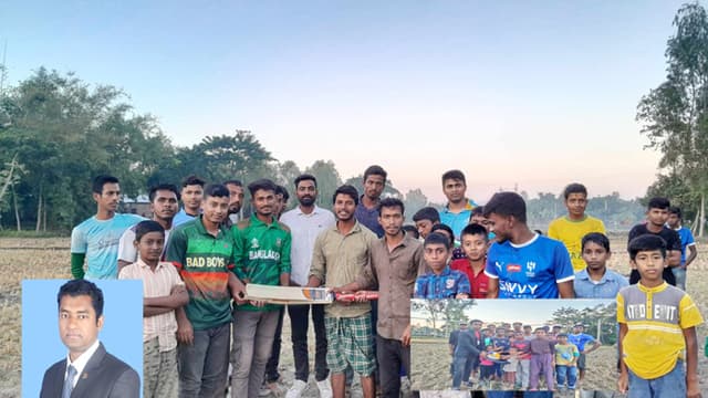 হাতীবান্ধায় উপজেলা চেয়ারম্যান মামুনের উদ্যোগে খেলার সামগ্রী বিতরণ