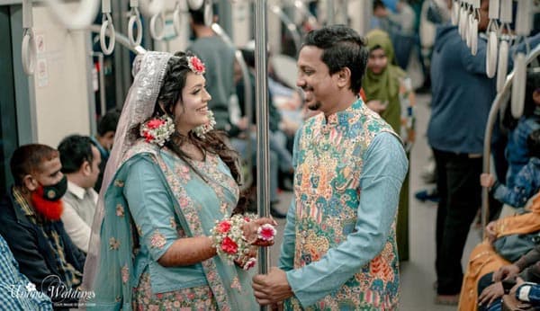 মেট্রোরেলে করে বৌ আনলেন পটুয়াখালীর ইয়ামিন