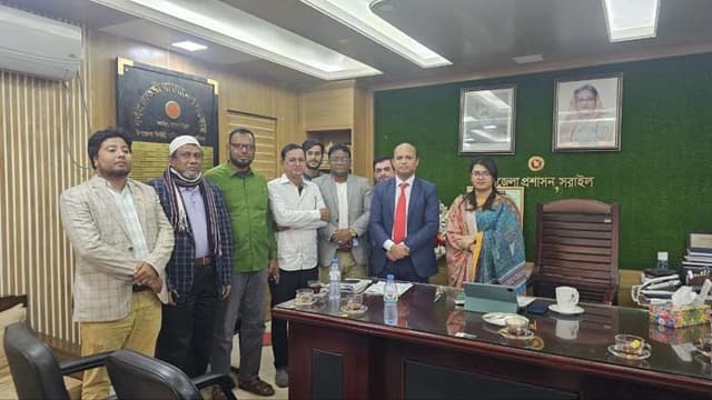 সরাইলে সাংবাদিকদের সঙ্গে নবাগত ইউএনও'র মতবিনিময়