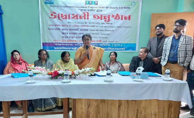 নুসা'র কার্যক্রম পরিদর্শনে সাবেক সচিব ড. নমিতা হালদার
